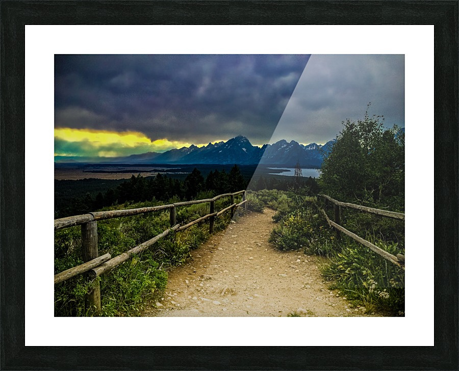 Into the mountains Picture Frame print