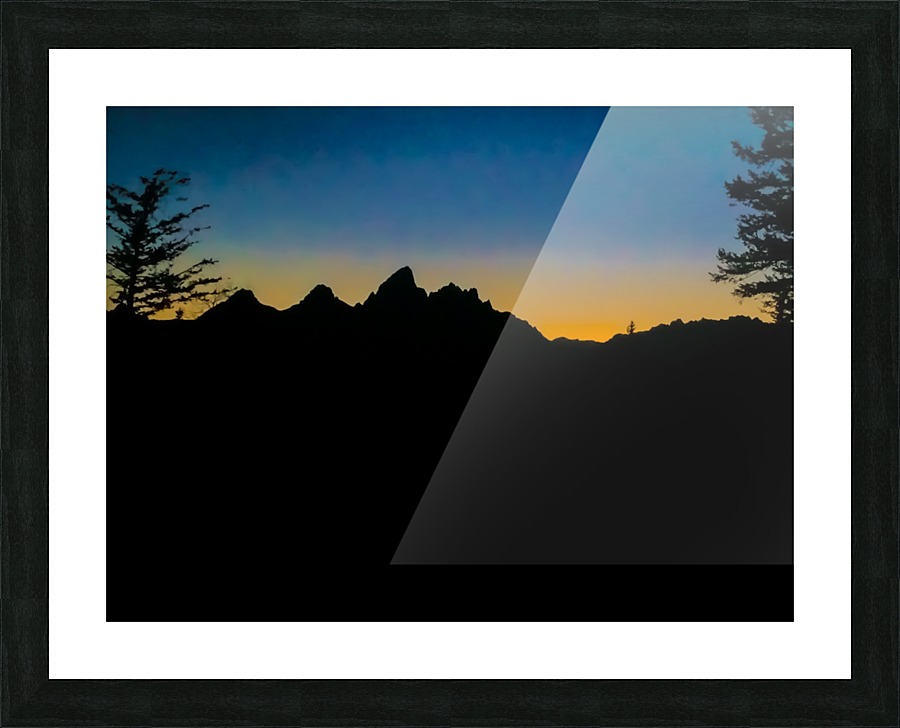 Tetons at sunset Picture Frame print