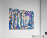 spacey purple paisley Acrylic Print