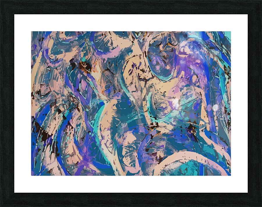 spacey purple paisley Picture Frame print