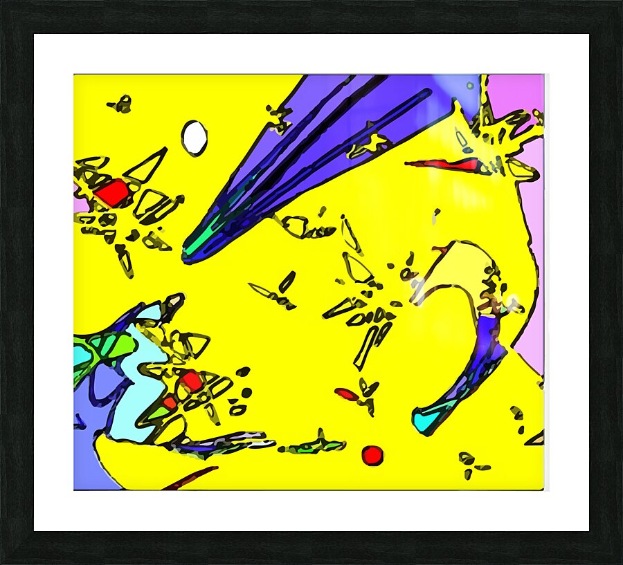 outerspaces yellower Picture Frame print
