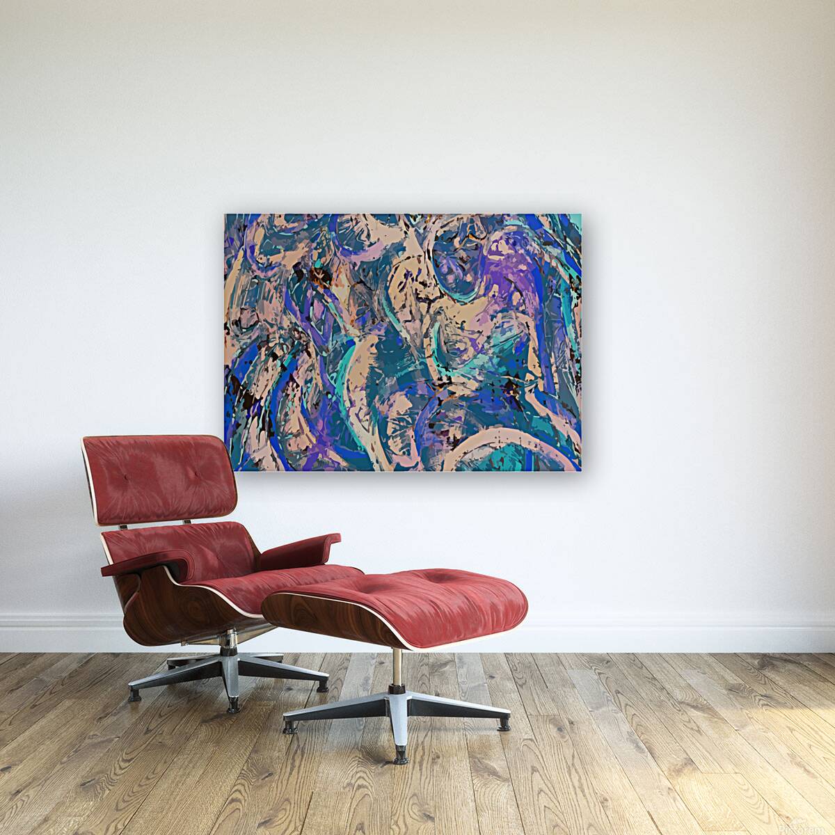 spacey purple paisley Reproduction