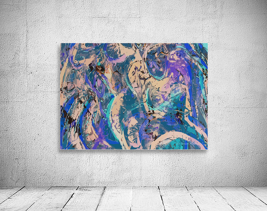 spacey purple paisley Wall Preview