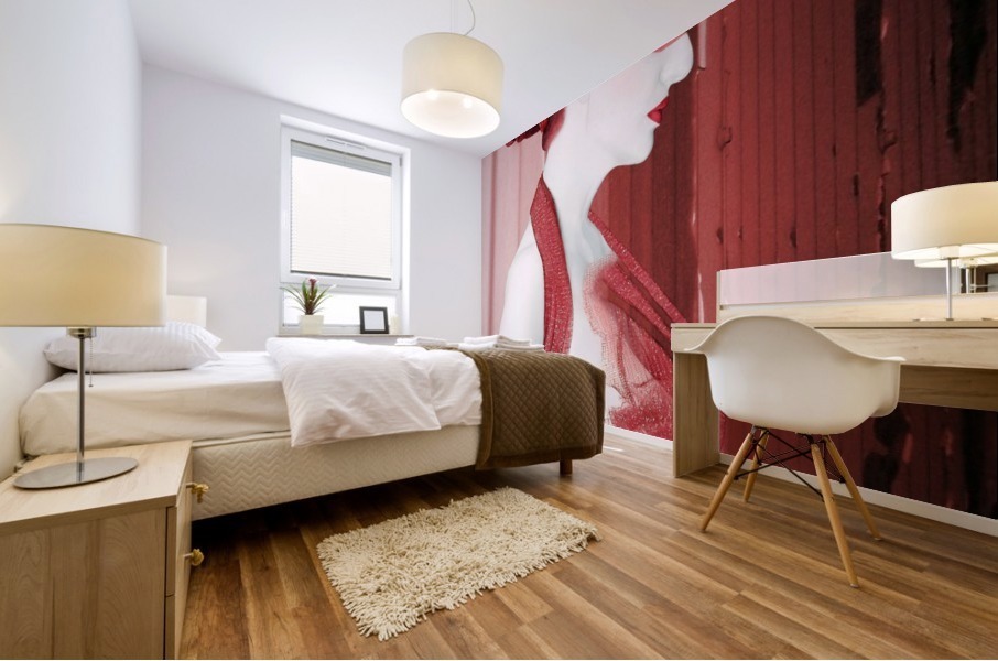 The Red Stripe Mural print