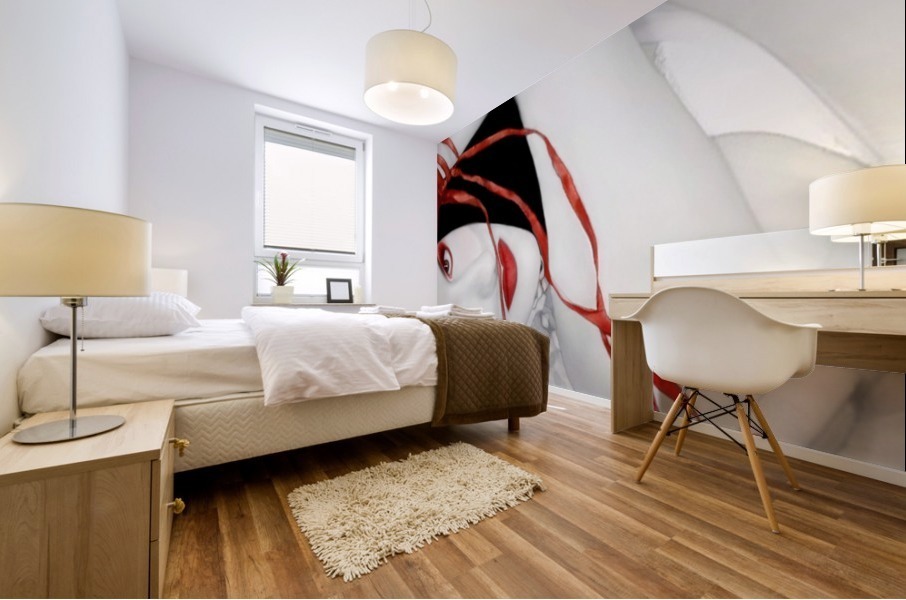 The Red Facade Mural print