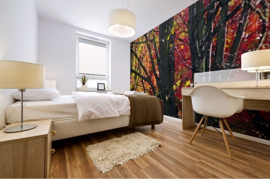 Swirly Autmn Tree Mural print