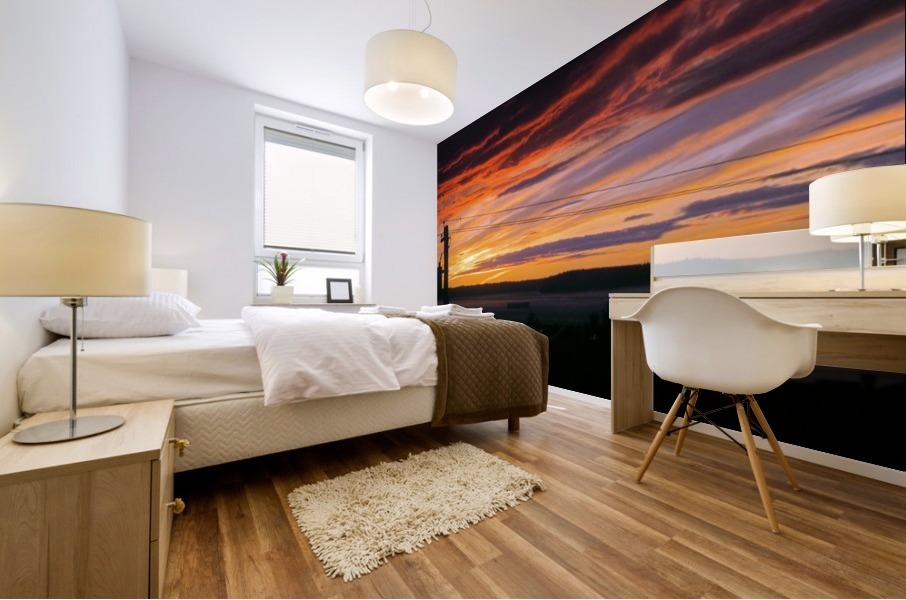 Fire in the Sky Mural print