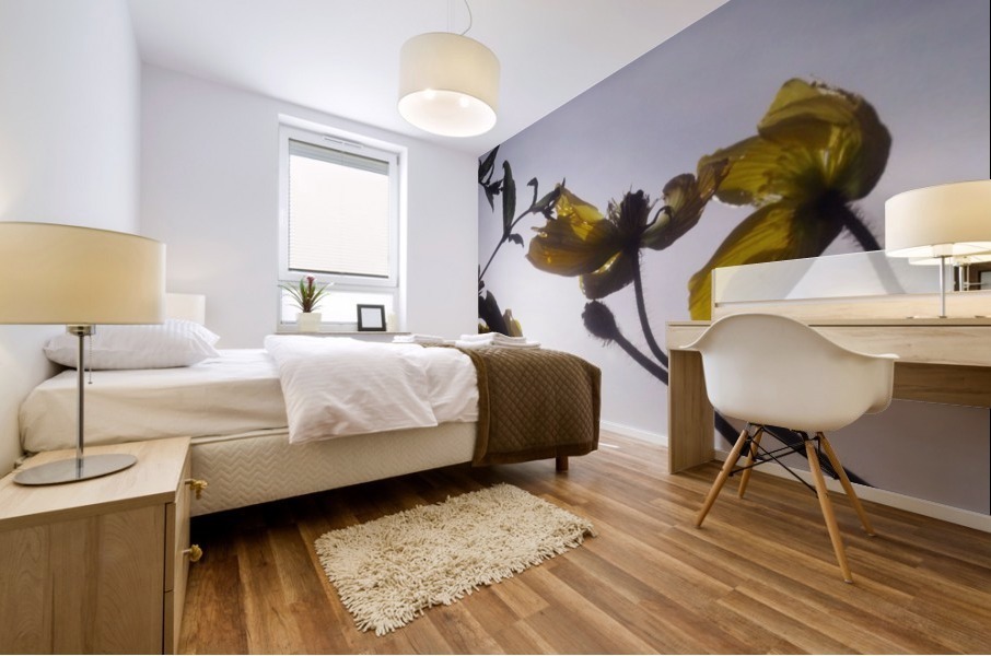 Anstract Yellow Flowers Mural print