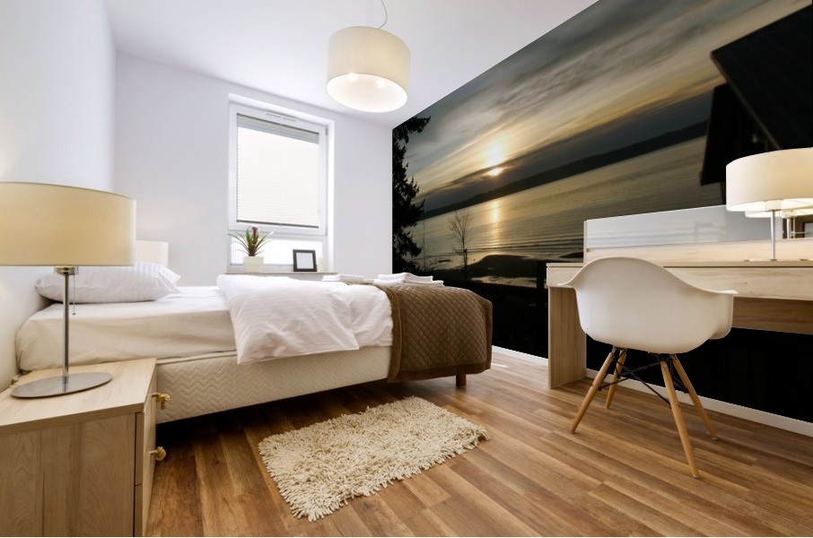 Serene Seattle Sunset Mural print