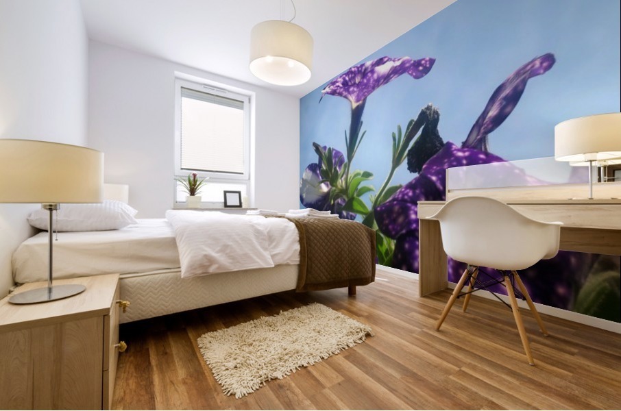 Violet Flowers 5 Mural print