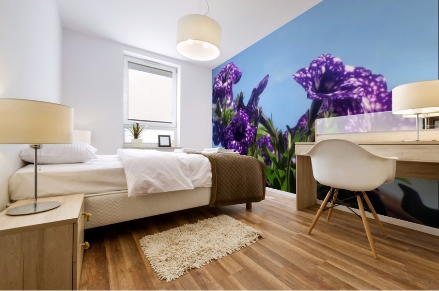 Violet Flowers 4 Mural print
