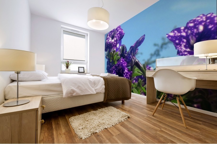 Violet Flowers 6 Mural print