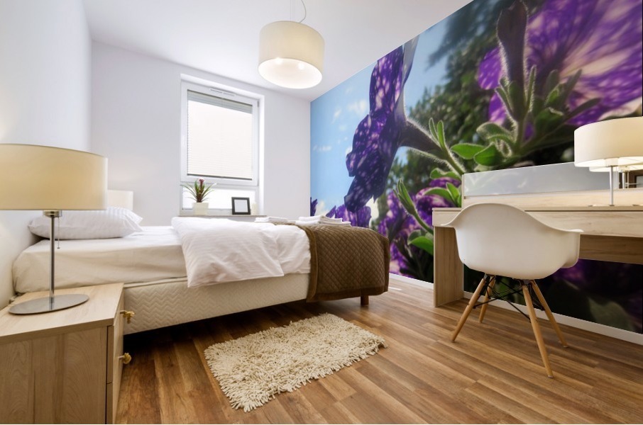Violet Flowers 3 Mural print