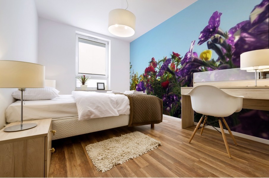 Balcony Flowers Mural print