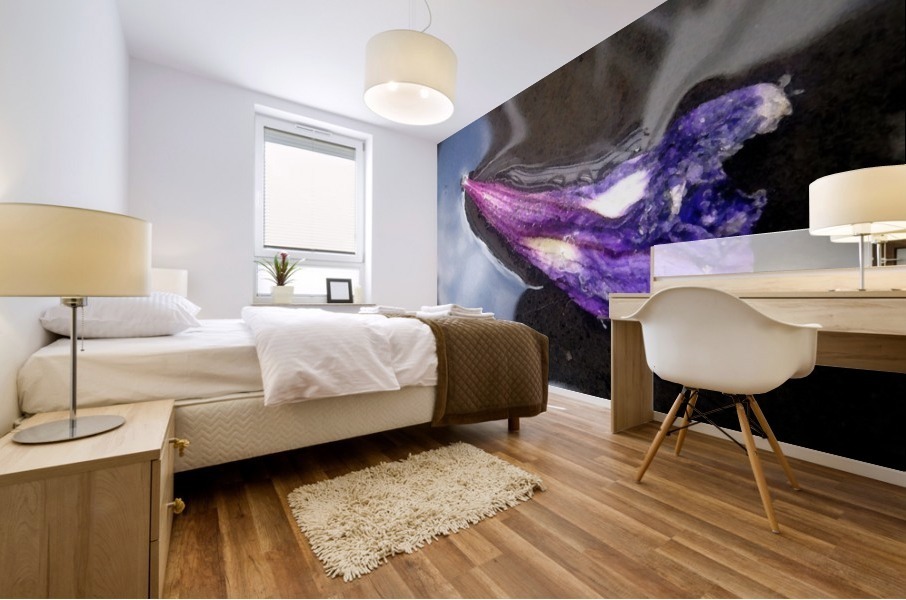 Floating Starry Sky Flower Mural print