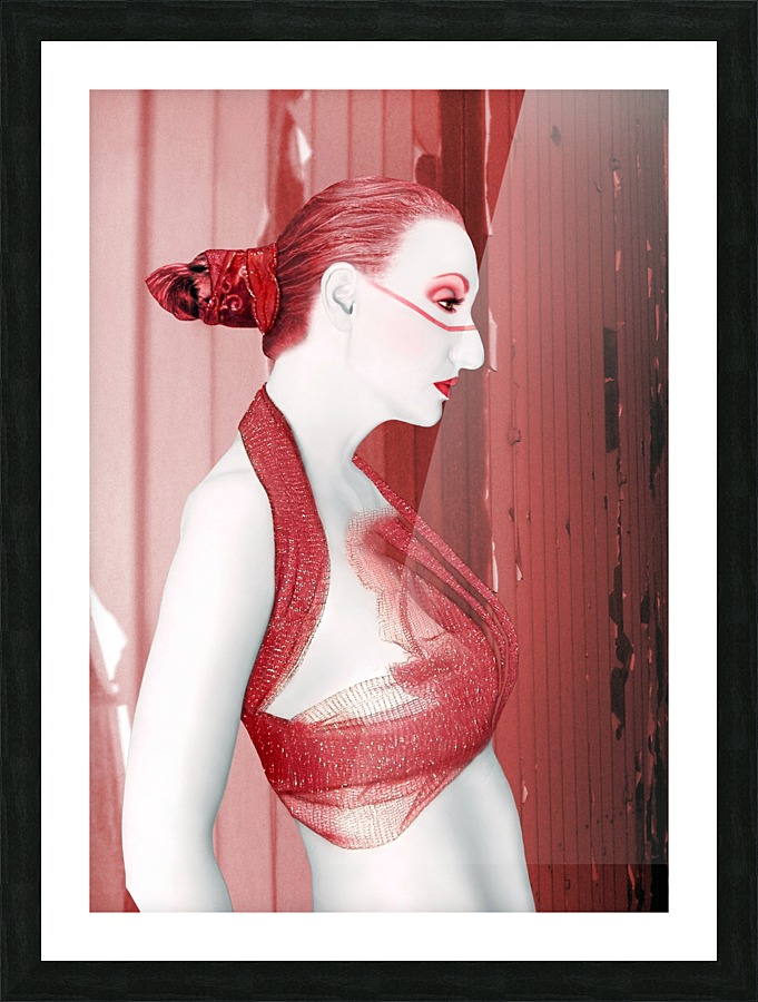 The Red Stripe Picture Frame print