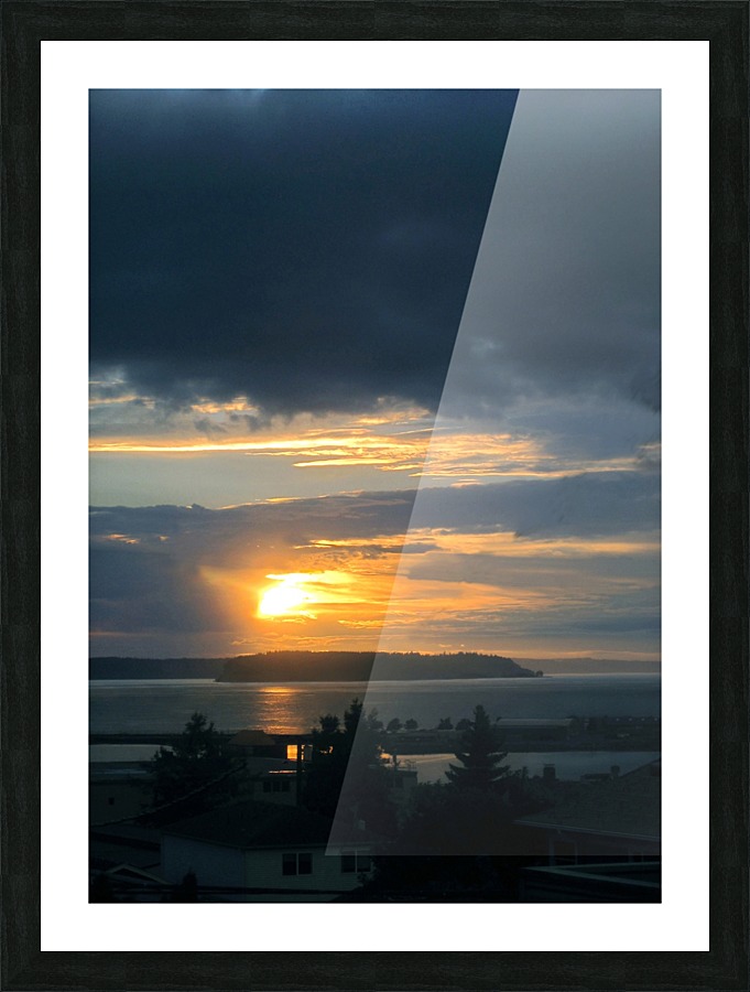 Smoky Blue Sunset Picture Frame print