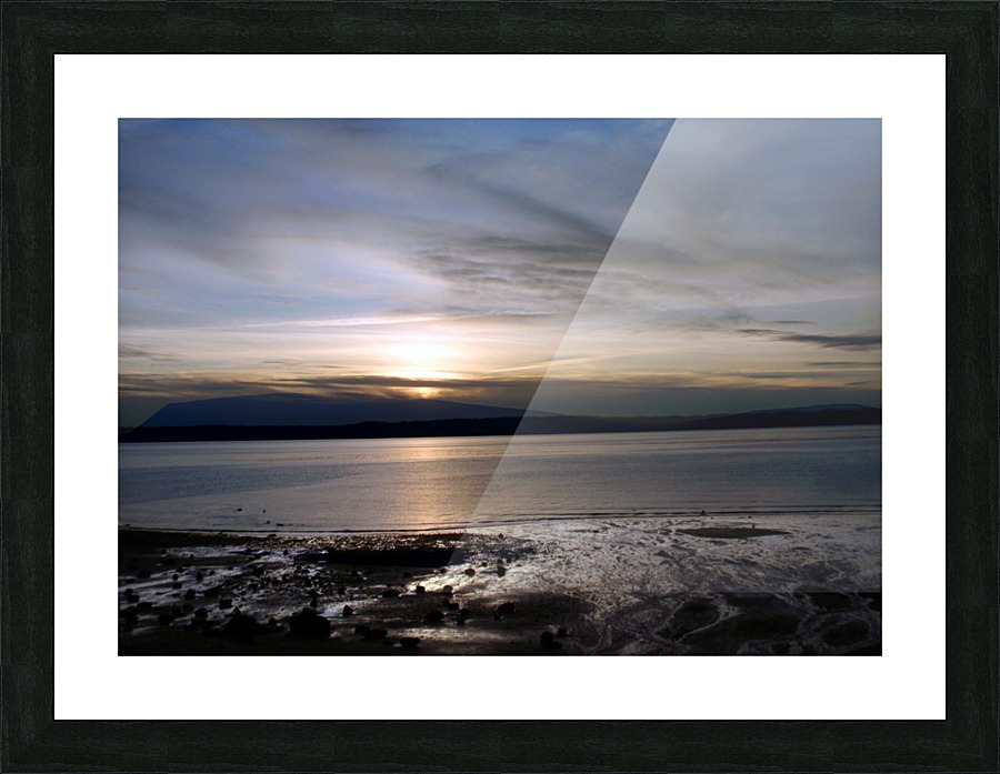 Blue Beach Sunset Picture Frame print
