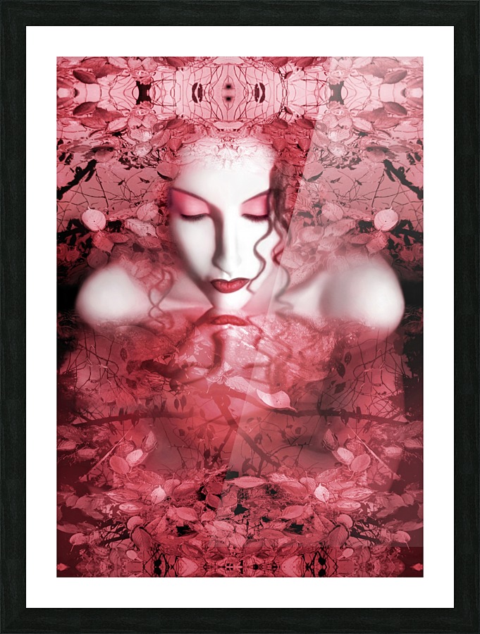 Red Autumn Picture Frame print