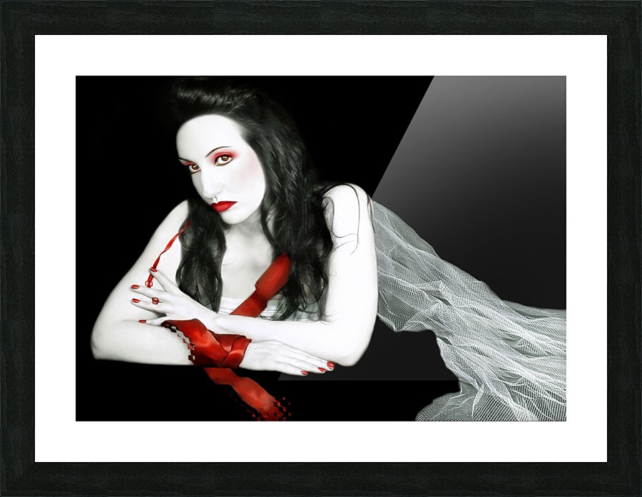 The Red Lie Picture Frame print
