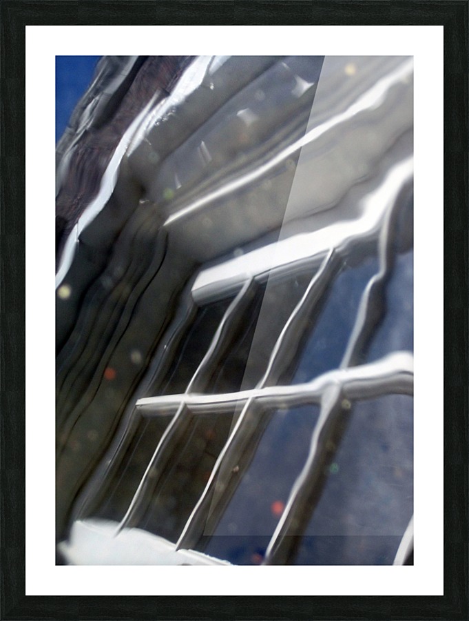 French Door Reflection 3 Picture Frame print