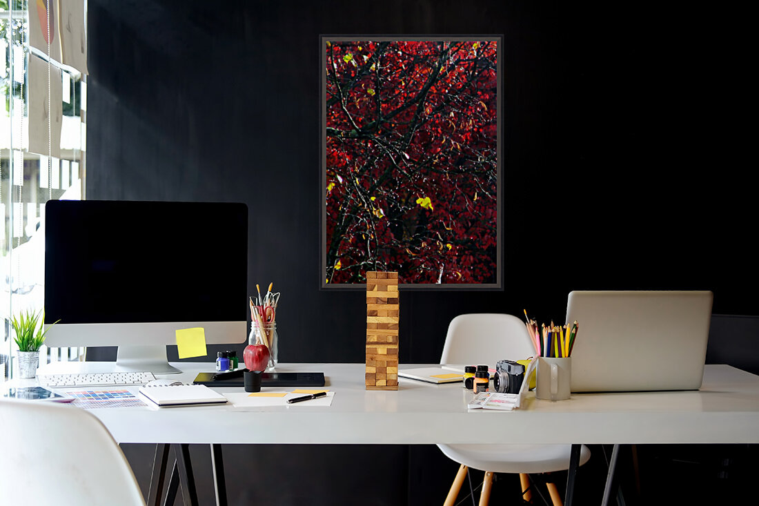 Red Tree Abstract Reproduction