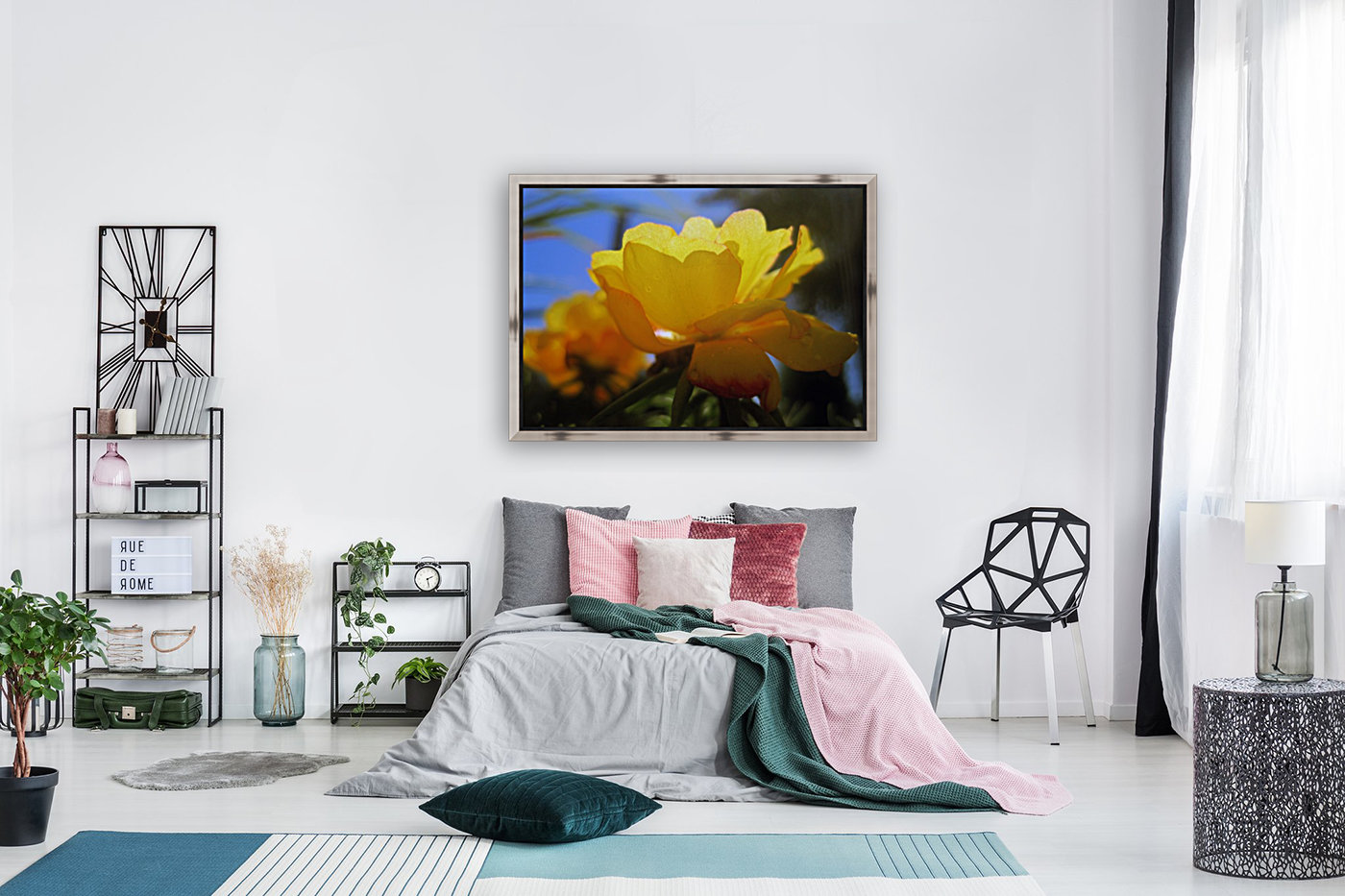 Midnight Garden Flower Reproduction