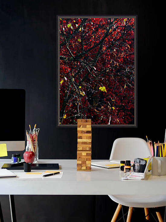 Red Tree Abstract Reproduction