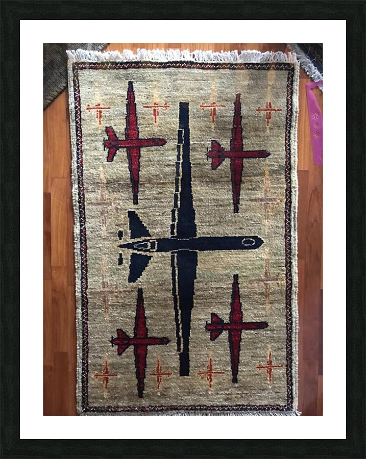war rugs 2 Picture Frame print
