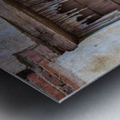 Tattered church window Metal print