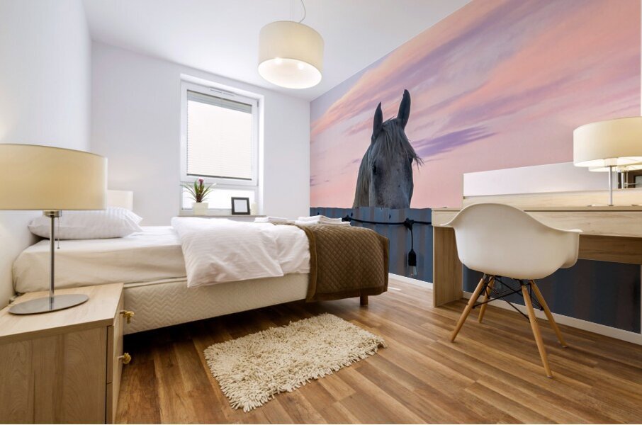 Peekaboo Horse Mural print