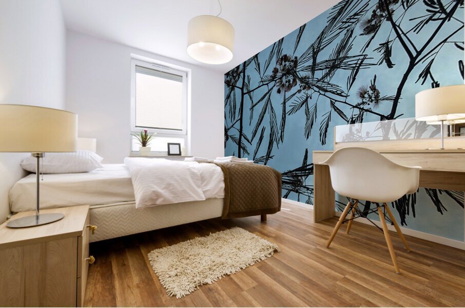 Mimosa Tree Mural print