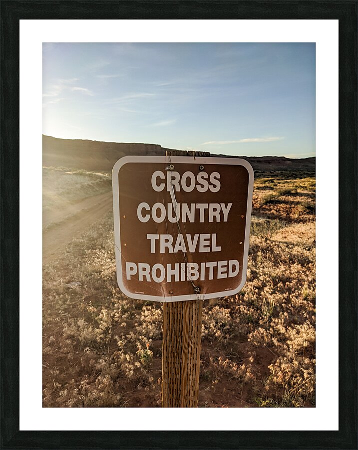 Cross country Picture Frame print