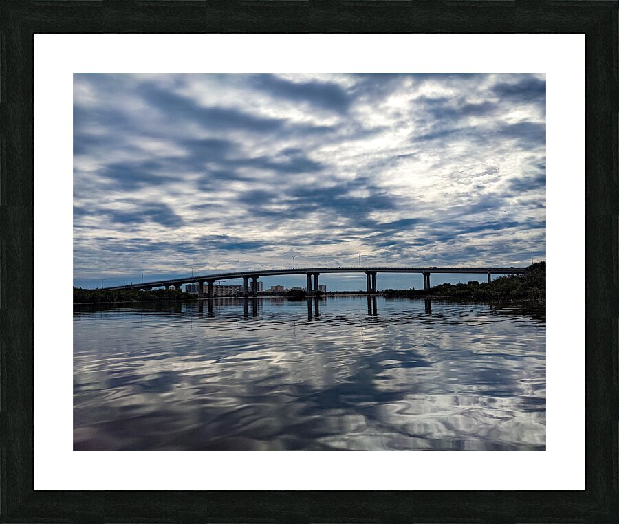 reflection bridge Picture Frame print