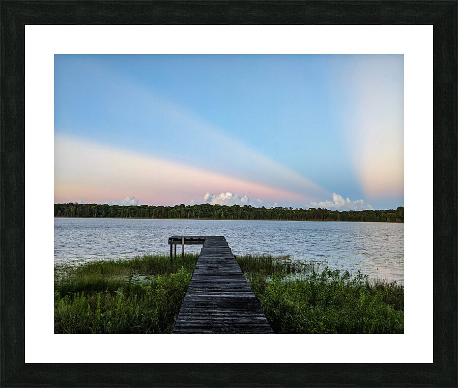 Sun Shadow on Dock Picture Frame print