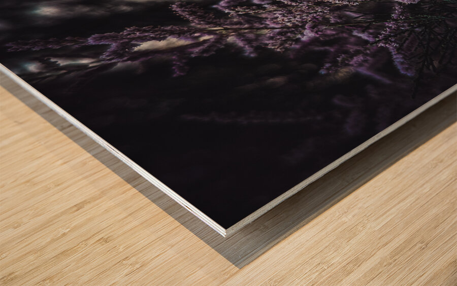 Purple Flowers Wood print