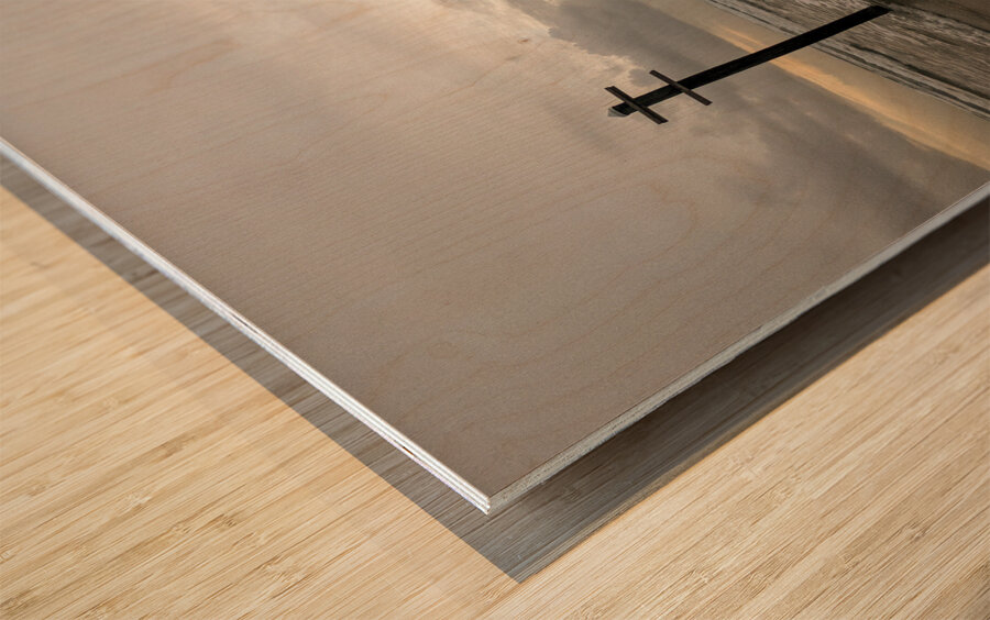 Ocean Pole Wood print