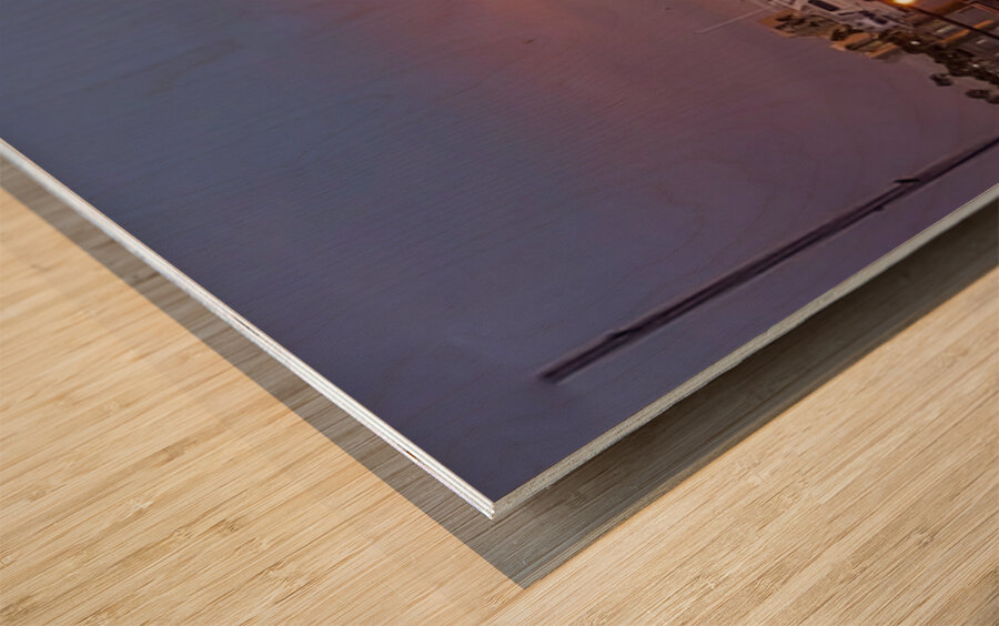 Panoramic Sunset Wood print