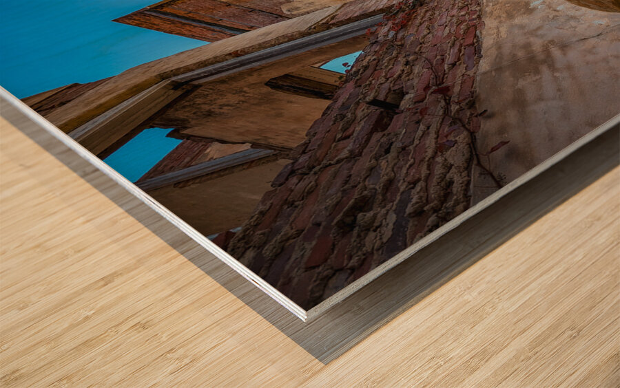 Abandoned Church Walls Wood print