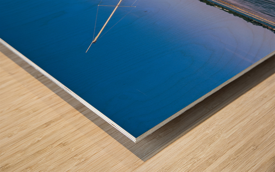 sinking boat Wood print