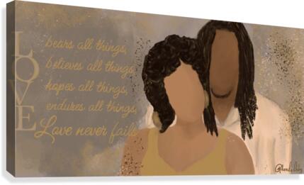 Love Never Fails Canvas Print