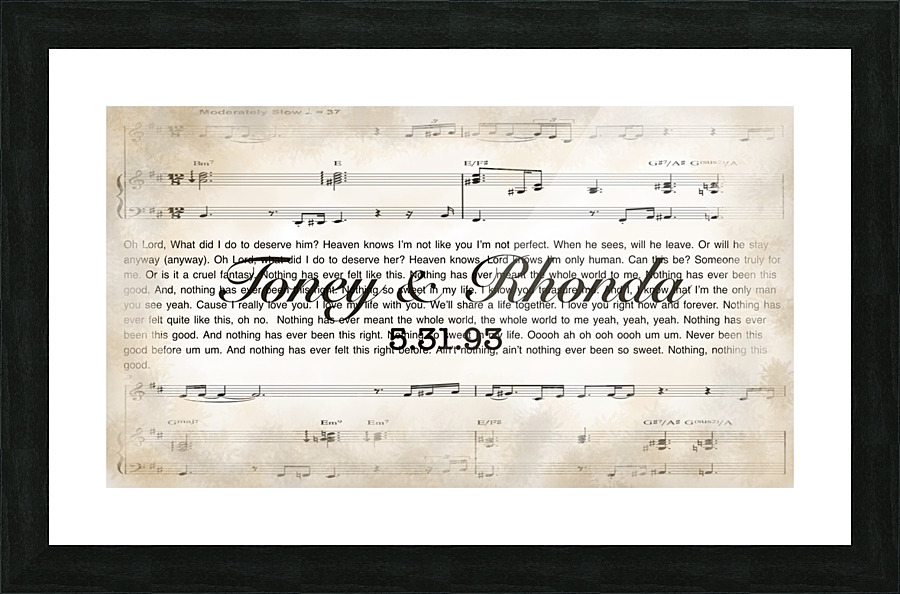 Our Song Picture Frame print