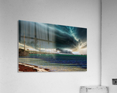 Storm clouds over Bridge Acrylic Print