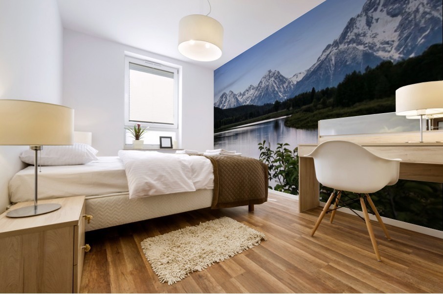 Mountain and Lake Mural print