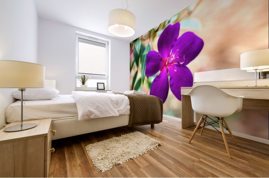 Purple flower Mural print