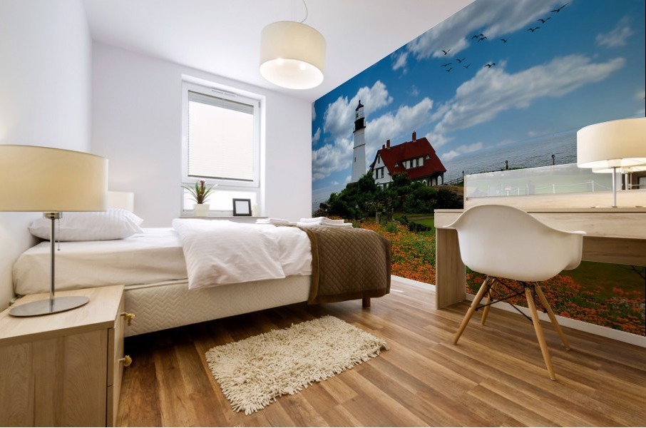 Maine Lighthouse Mural print