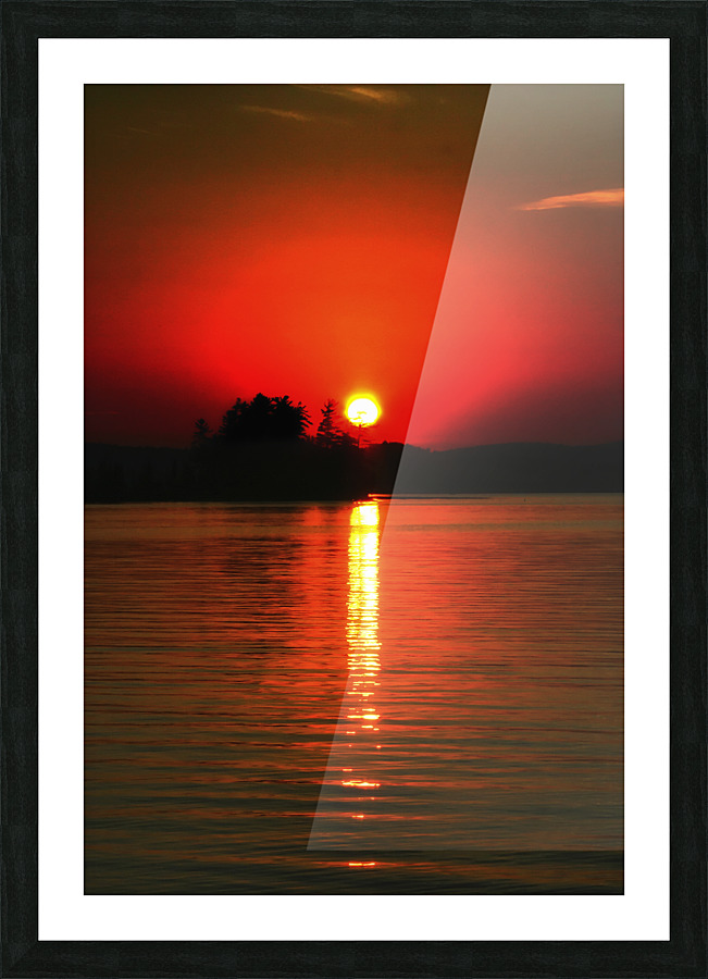 Sunset on Lake Picture Frame print