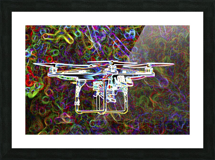 Colorful Quad Copter Picture Frame print