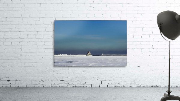 Lighthouse in Winter Wall Preview