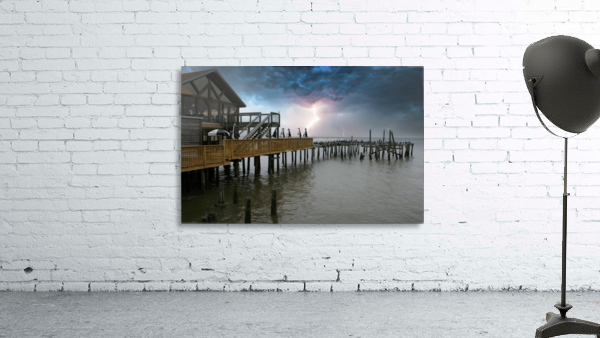 Lightning over Pier Wall Preview